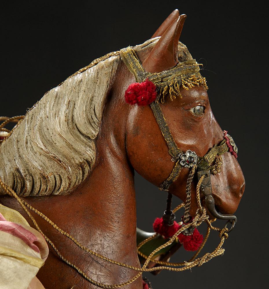 Neapolitan Caspar, King of Tarsus, in Royal Robes on Horse 10,000/12,000