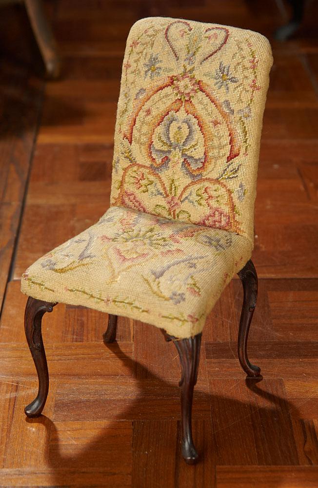 English Mahogany Chair with Needlework Upholstery 500/700