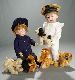 Five German Mohair Miniature Pups by Steiff 400/600