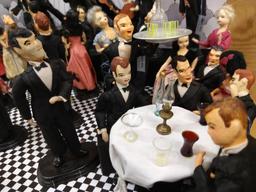 5"-7" Wonderful "Swing Band" vignette with dolls made by Bernard Ravca.