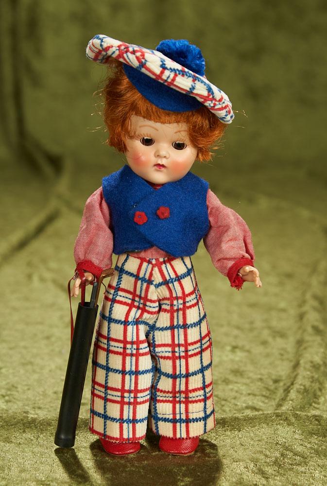 8" Painted lash Ginny as "Golfer" by Vogue. $400/500