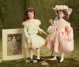 Two 13" Victorian girls by charter member NIADA artist Fern Deutsch. $500/700