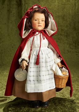 20" "Little Red Riding Hood" by R. John Wright with basket of food, 1991. $900/1100