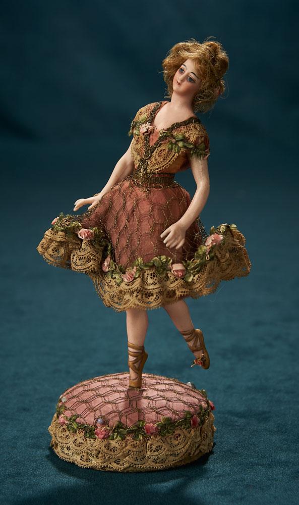 German All-Bisque Ballerina En Pointe in Original Presentation 600/800