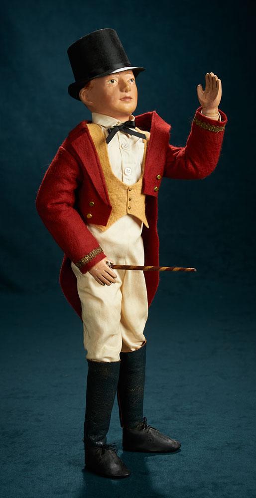 Very Rare All-Original American Wooden "Manikin" as Ringmaster by Schoenhut 2500/3500