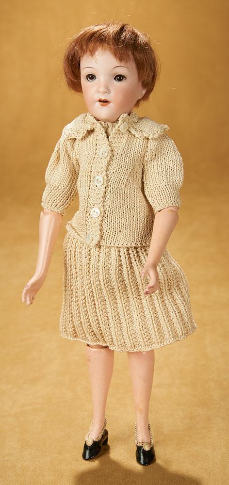 Petite German Bisque Flapper Doll, Model 401, by Marseille 800/1000