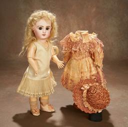 French Bisque Brown-Eyed Bebe by Emile Jumeau, Original Costume, Box 3500/4500