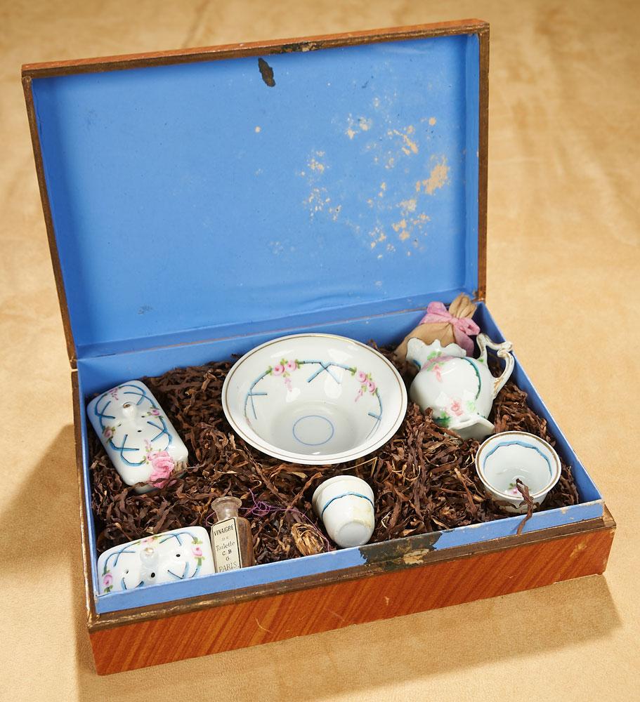 French Porcelain Toilette Set in Original Box 500/800