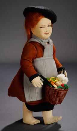 Red-haired "Winker" Girl with Basket of Vegetables, Model 264 800/1000