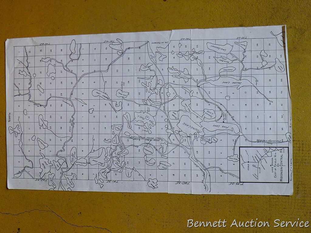 Three Pike Lake map prints, drawn by John Berg; Two Northern WI Fishing Map Guides - one is for