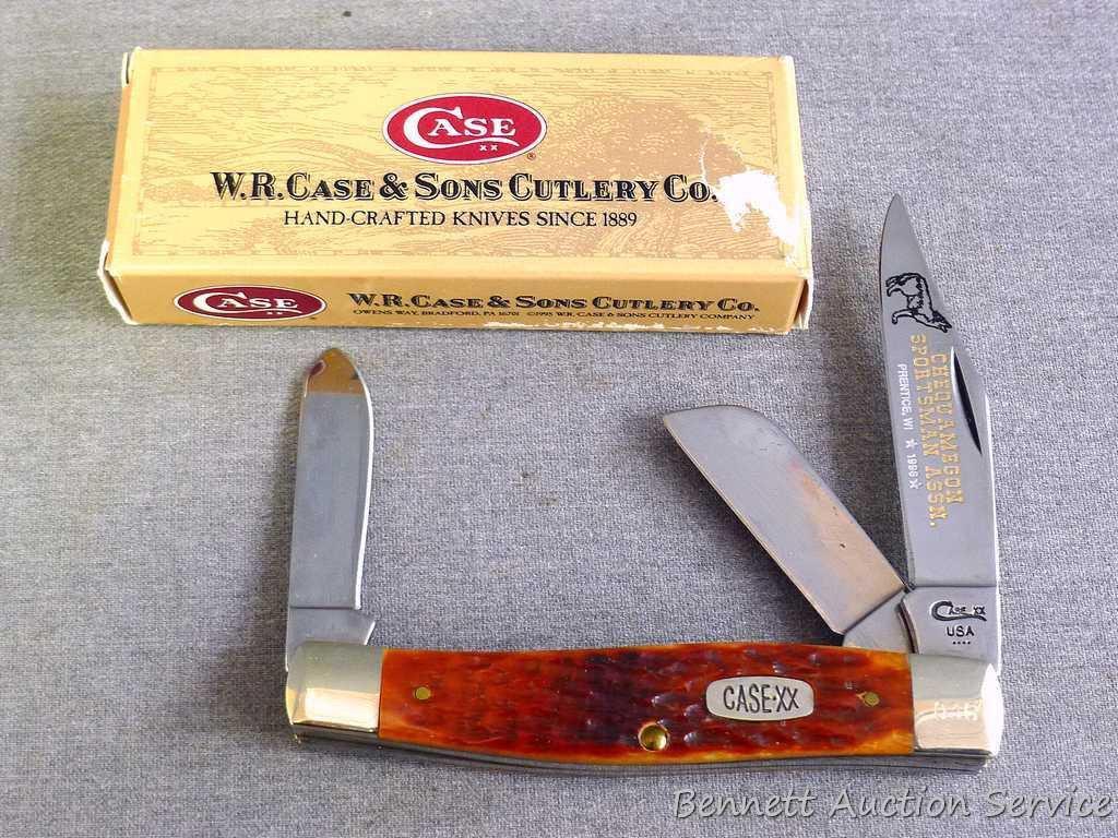 Case XX USA Large Stockman pocket knife is 4-1/4" closed. Tribute to Chequamegon Sportsman