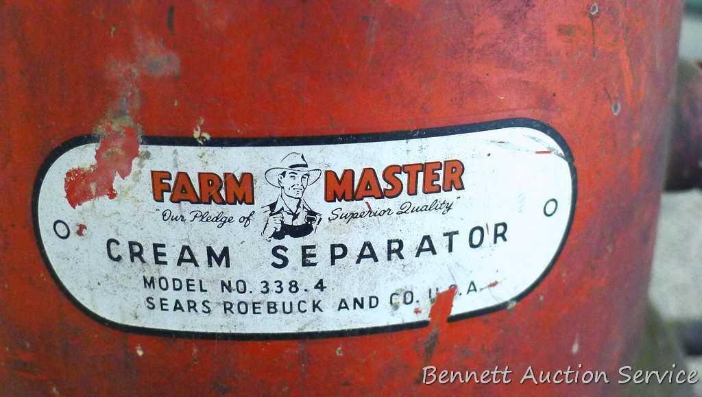 Farm Master cream separator by Sears Roebuck, Model 338.4. Handle turns but separator does not.