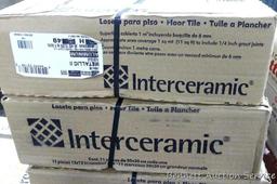 Interceramic metallic 12" x 12" tiles. Total 66 sq. ft. in stack.