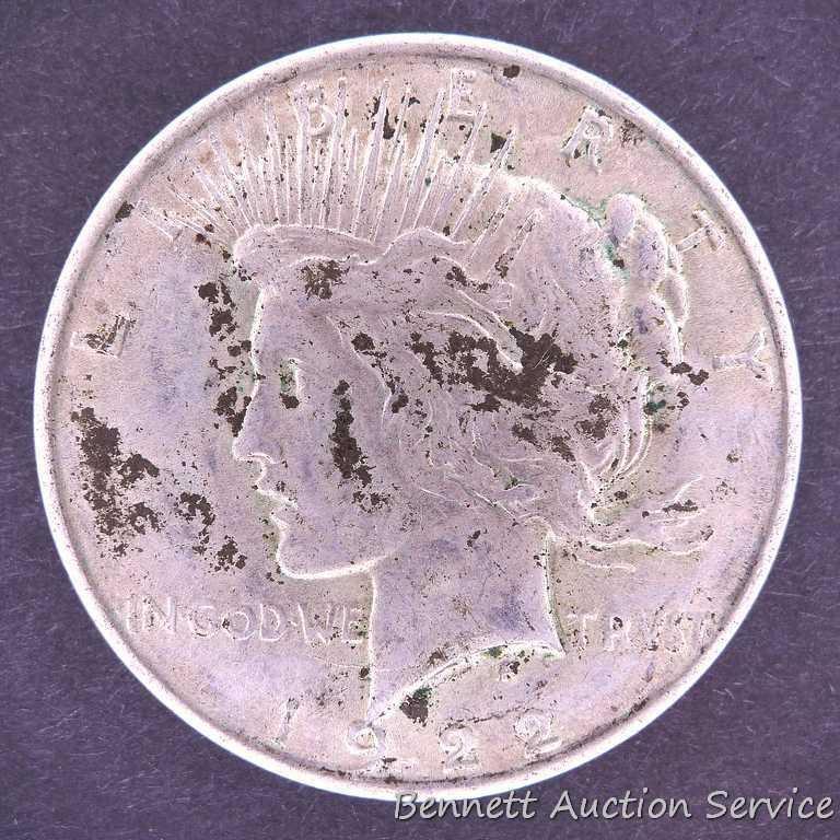 1922 Peace silver dollar