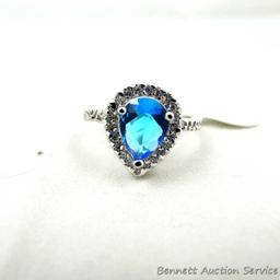 Seller's description states 'aquamarine ring, size 10'.