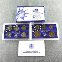 2000 U.S. Mint Proof Set, 10 pcs.