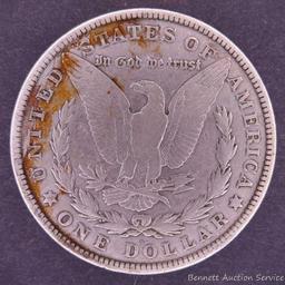 1921 S Morgan silver dollar.