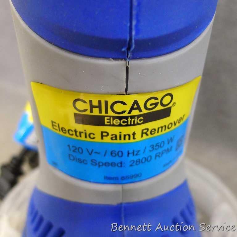 Chicago Electric Power Tools electric paint remover, model 65990. Appears new. Runs.