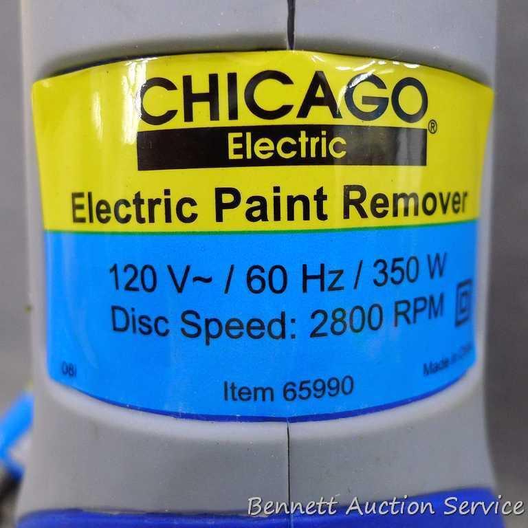 Chicago Electric Power Tools electric paint remover, model 65990. Appears new. Runs.