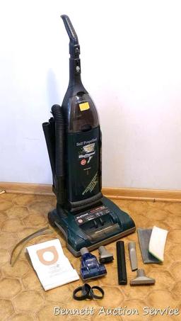 Hoover Model U6435-900 Self Propelled Wind Tunnel Ultra vacuum is in good used condition. Turns on