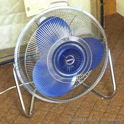 Lakewood industrial/commercial high velocity multipurpose fan. Model HV-21/CL. Approx. 22" tall.