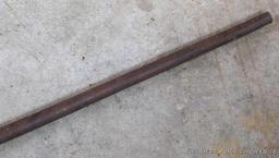 Heavy duty pry bar is 65" long and appear in nice condition.