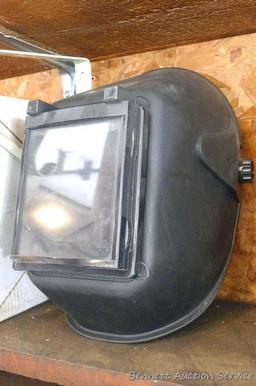 Hobart Weld-It large lens welding helmet with flip up lens and original box.