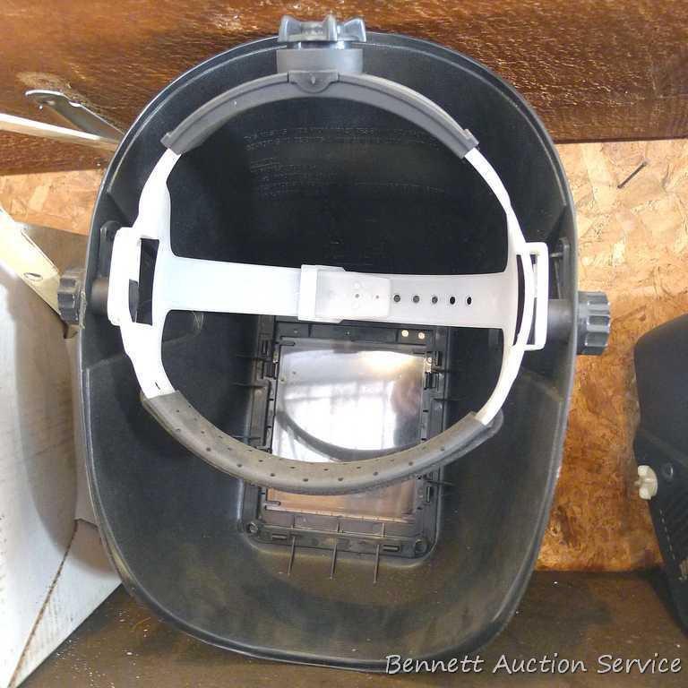 Hobart Weld-It large lens welding helmet with flip up lens and original box.