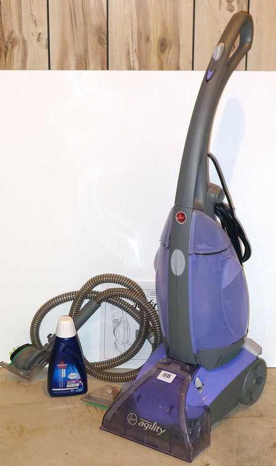 Hoover Agility stream vac with attachments, model F6215-900, runs; Bissel spot cleaner. If shipped