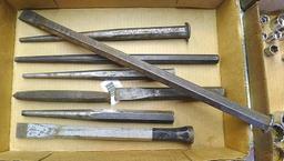 Large drifts, punches and cold chisels up to 18".