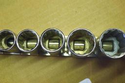 3/8" sockets including Allen brand, 9mm to 19mm; Alltrade up to 3/4", plus some metric; Thorson and