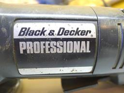Black and Decker Professional 4-1/2" angle grinder with paddle switch, works.