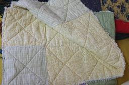 Assorted blankets, largest one approx. 48" x 48". All are in good shape.