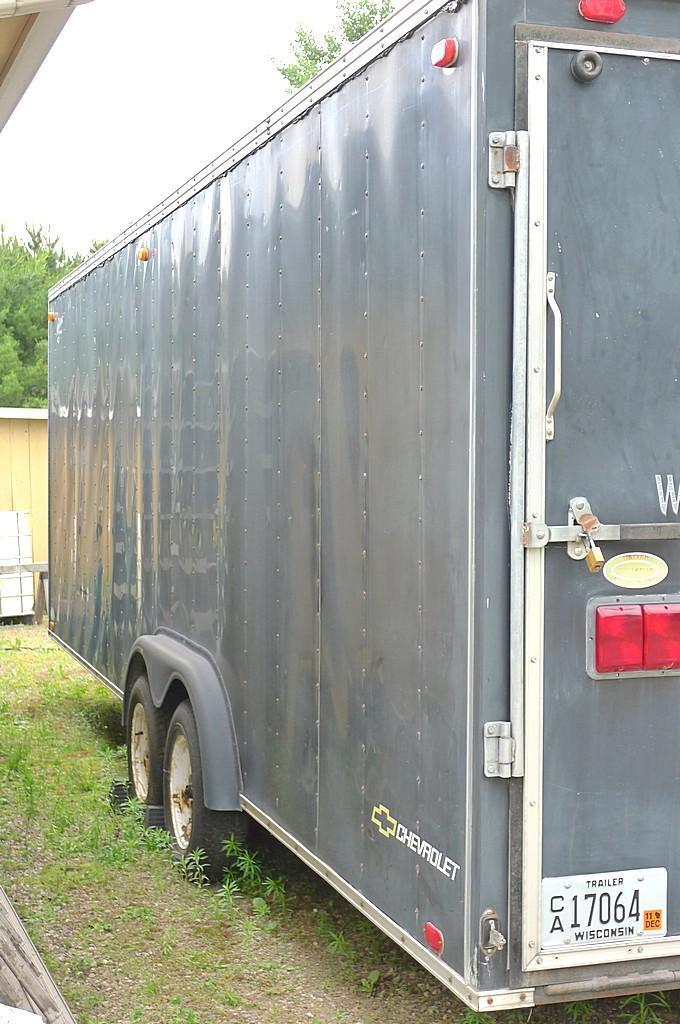 United Express Line 28 ft. tandem axle enclosed trailer. Has 7 ft. height inside, side entry door