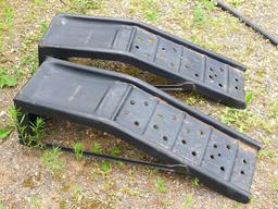 Pair of 7000 lb. auto wheel ramp, 34" x 10" x 14" high.