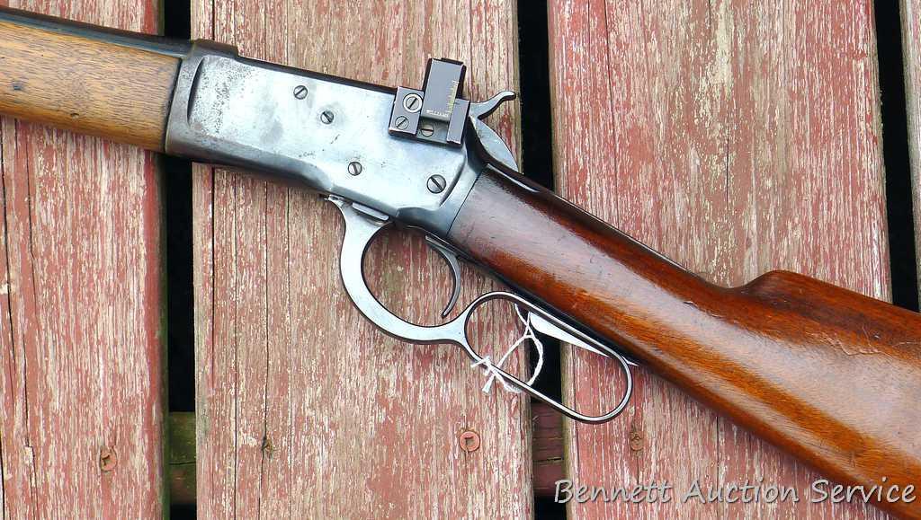 First year of manufacture antique Winchester Model 1892 lever action carbine.