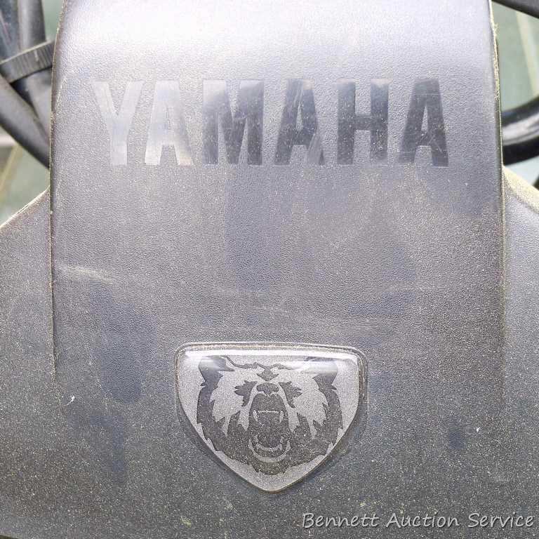 Yamaha Grizzly 4 x 4 ATV, 600cc with on demand 4 wheel drive, winch and 5 ft. snowplow. Machine