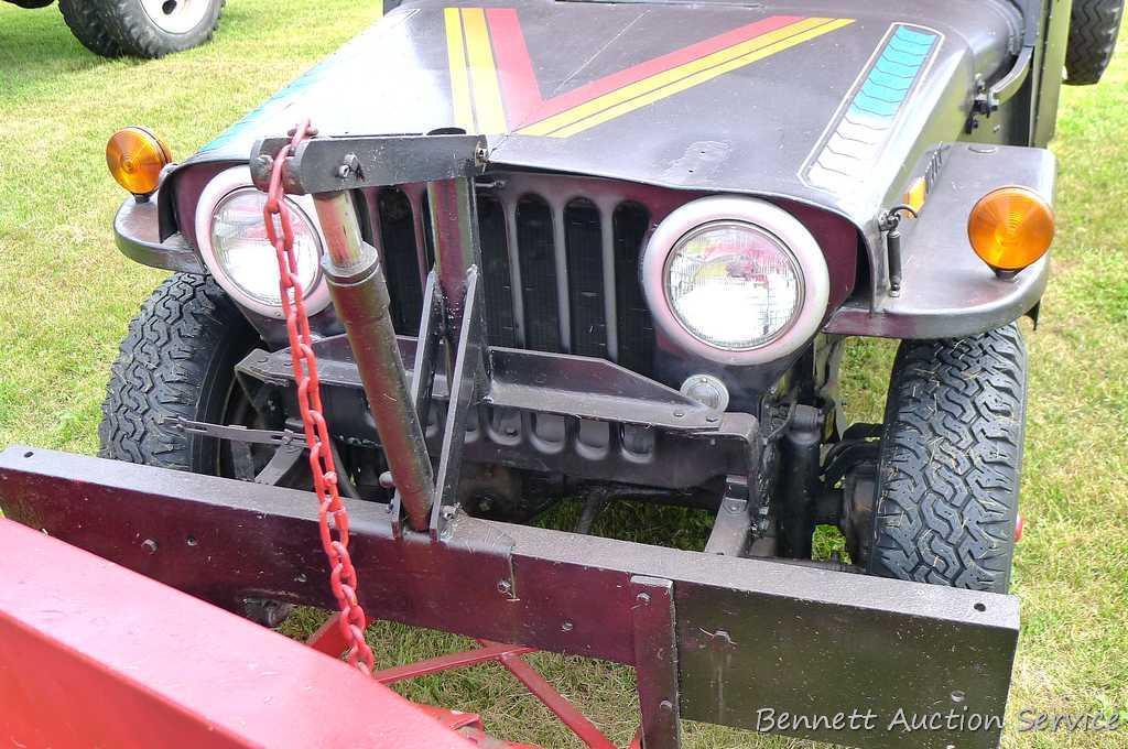 Watch the video: 1949 Willys Jeep has been fitted with a swiveling plow. Vin # CJ3A10098. Starts and