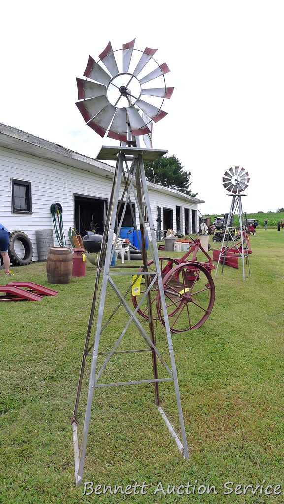 Windmill lawn decoration is 8' tall x approx. 3'. Appears in nice shape.