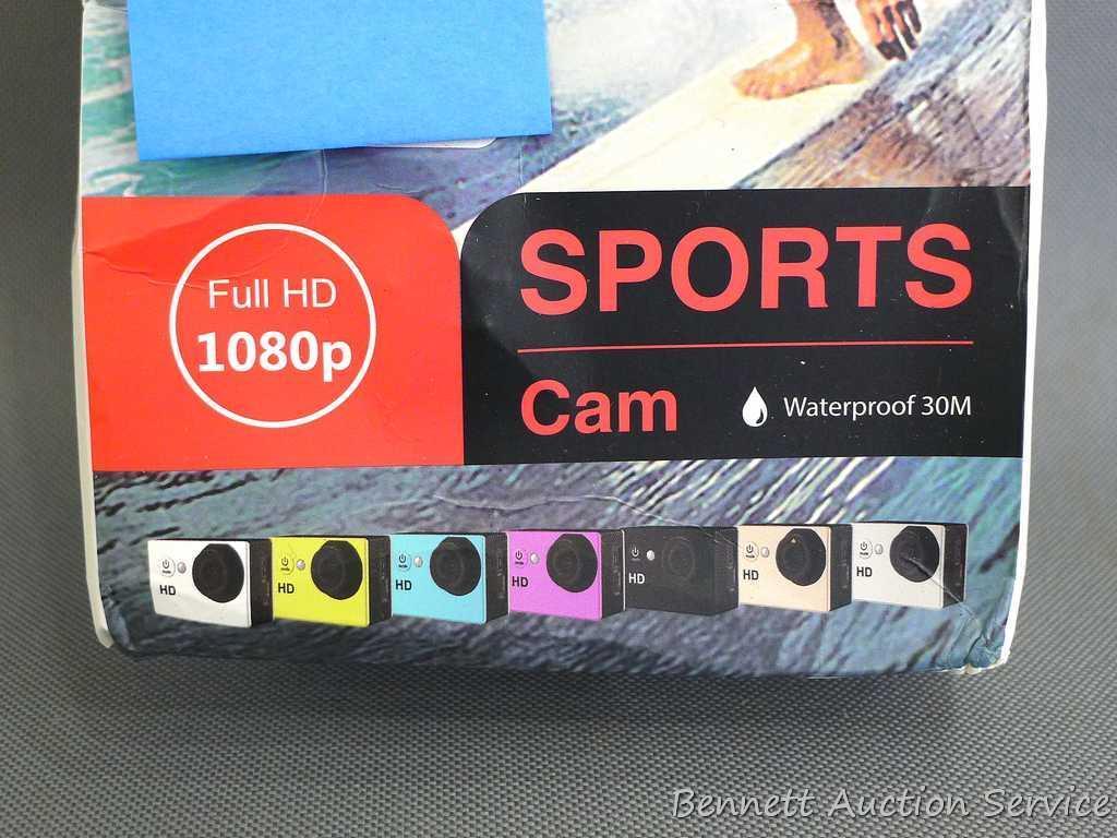 Sports cam with 2.0" screen, waterproof, full HD. Donated by BS Sports.