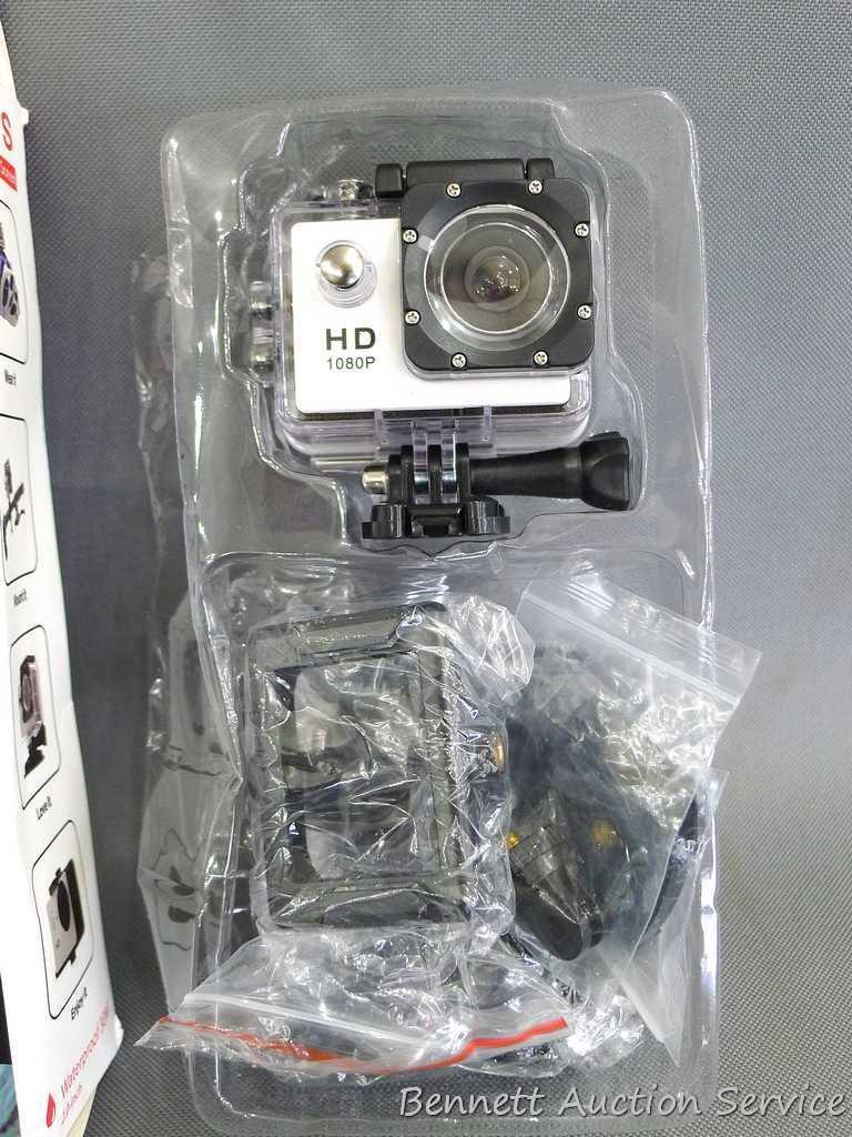 Sports cam with 2.0" screen, waterproof, full HD. Donated by BS Sports.