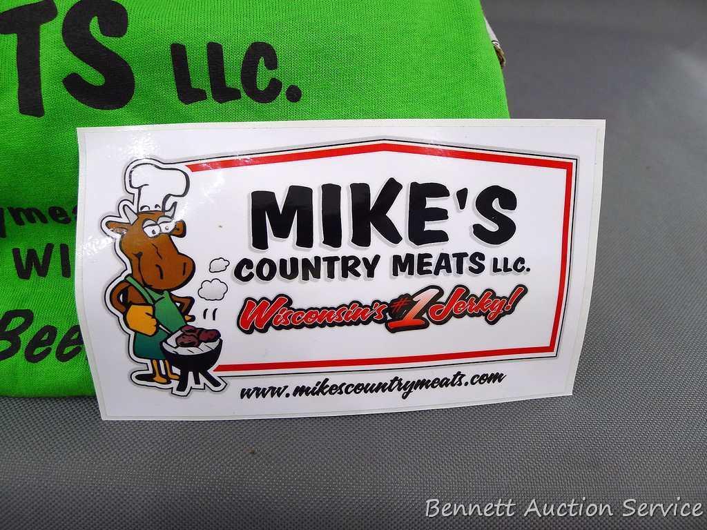 Assortment of Mike's Country beef jerky includes regular, pepper, maple brown sugar, and more;