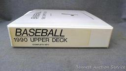 Large binder full of 1988-1990 Upper Deck and other baseball cards.