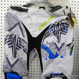 Can-Am X race pants by Bombardier Recreational Products are size 38, are new with tags and donated