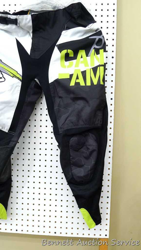 Can-Am X race pants by Bombardier Recreational Products are size 34, are new with tags and donated