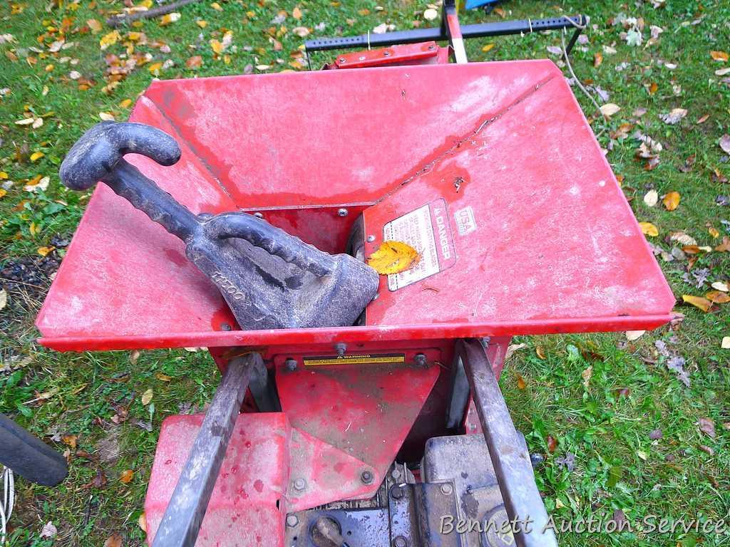 Troy-Bilt Super Tomahawk chipper / shredder model 47266 with 8hp Briggs & Stratton engine. Gas tank