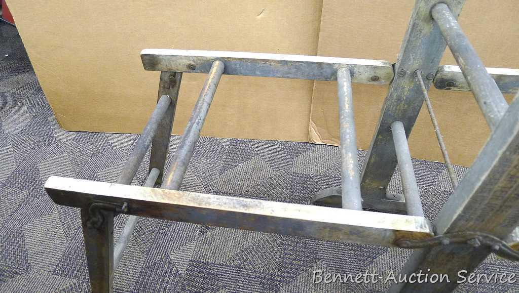 Antique Best Made ball bearing folding bench wringer washer stand is approx. 44" x 15" x 33" when