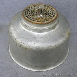 Vintage milk strainer, Kendal milk filters and National swinging door latch (NIP). Strainer is