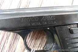 Jennings Model J22 pistol by Bryco Arms shoots .22LR cartridges and comes with two magazines and the