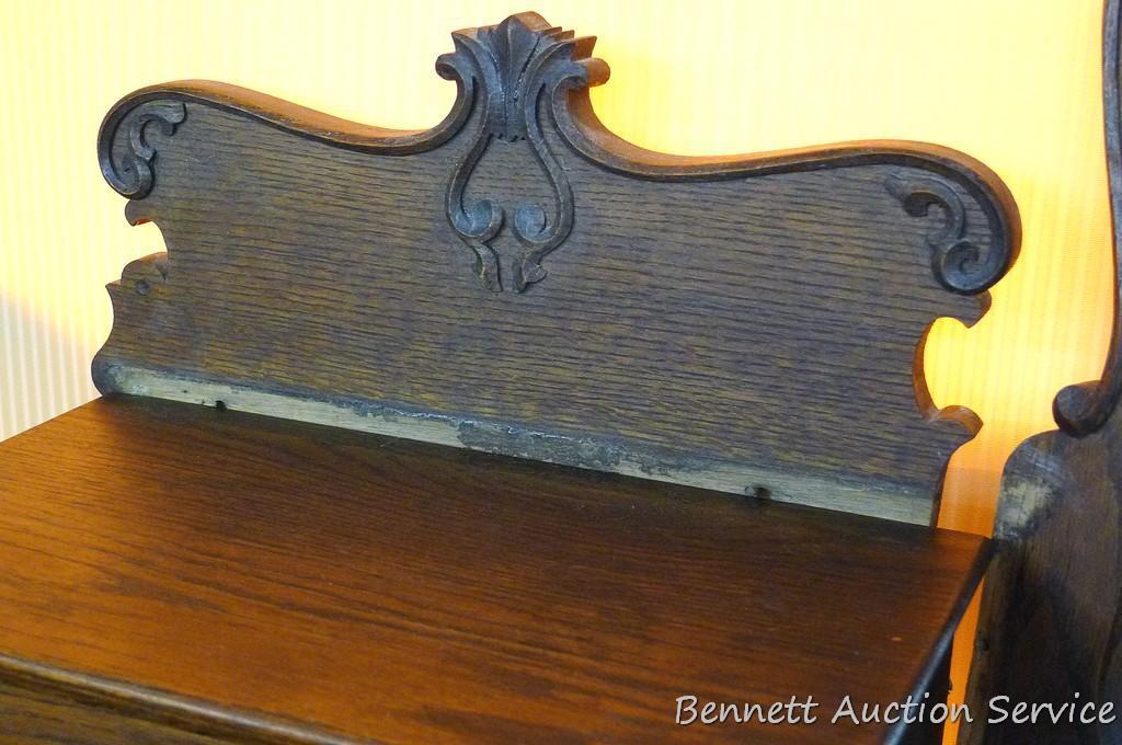 Beautiful secretary desk, looks like it was refinished, mirror, doors and other trim need to be